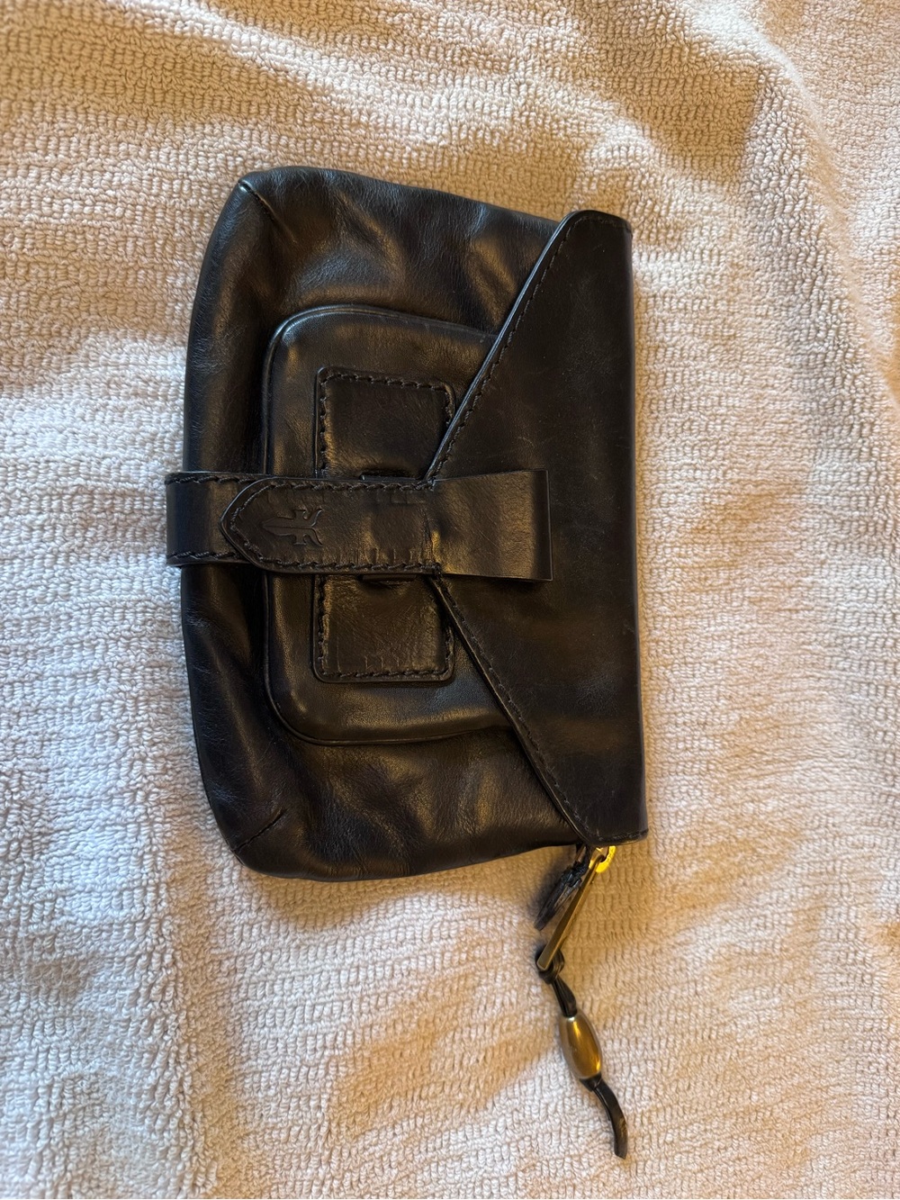 Frye Black Leather  Clutch